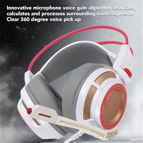 Gaming Headset, 7.1 Surround Sound Headphone Multi-Canal Vibrant Clear Sound USB HeadSets for Gaming Desktop Computer – Image 3