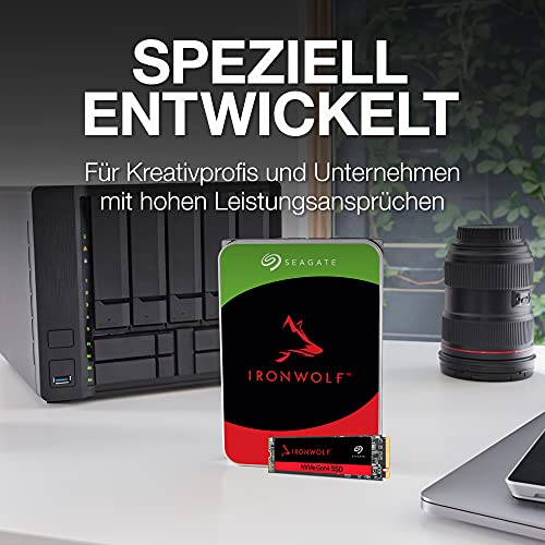 Image of Seagate IronWolf 525 SSD 2TB NAS Internal Solid State Drive - SATA M.2, PCIe Gen 4 speeds up to 5000MB /s, 1.8M Hours MTBF, 0.7 DWPD, with Rescue Services (ZP2000NM30002)