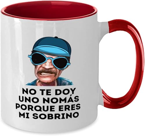 Miniatura 2 de Regalo para sobrino taza de cafe 2 colores roja y blanco no te doy una nomas