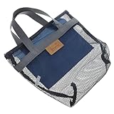 Healeved 2個ビーチバッグ 大容量 メッシュトートバッグ 旅行用洗面用具収