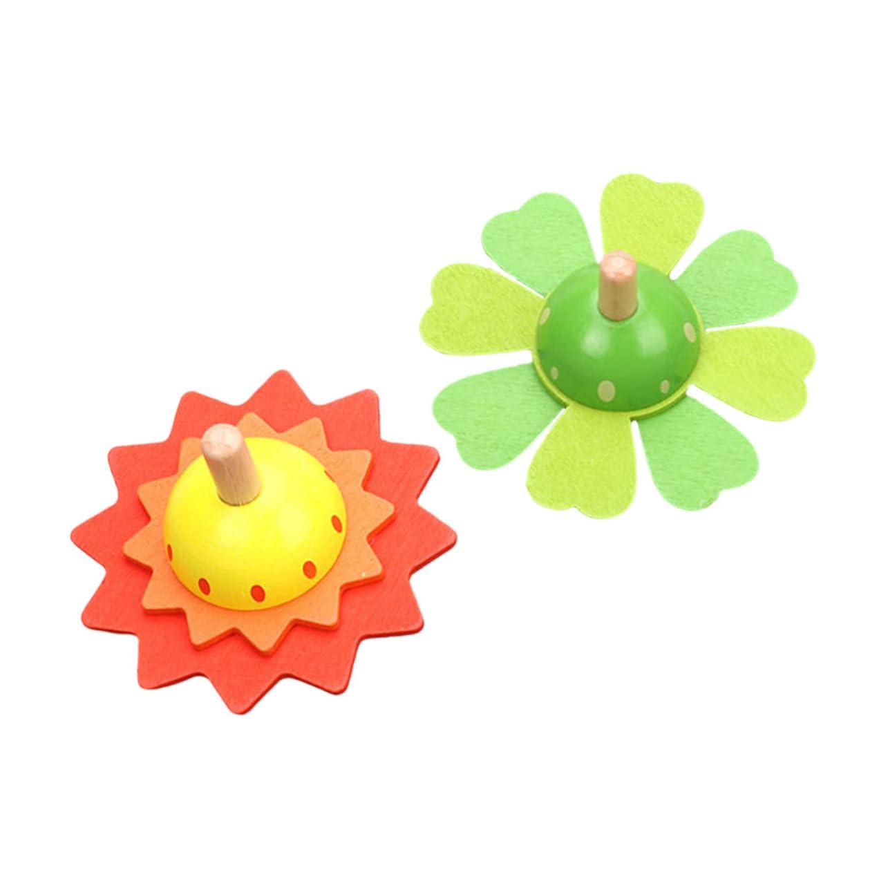 BESPORTBLE Wood Gyro Toy Rotating Tops Plaything Boy Girl Desktop Toy Shape Recognition Plaything Multi Wooden Spinning Top