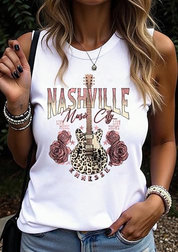Women Country Music Sleeveless Tank Tops Funny Letter Vacation Tanks Summer Casual Beach Holiday Shirt2