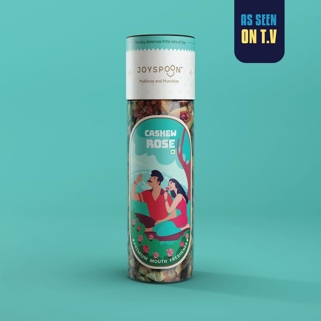 JoySpoon Cashew Rose Traditional Mukhwas Mouth Fresheners (3.53 oz ℮, 100 g) | Dry Fruit and Seed Mix Mukhwas | Sugar-Free Snacks | Supari Free Mukhwas | No Artificial Color or Preservatives 2
