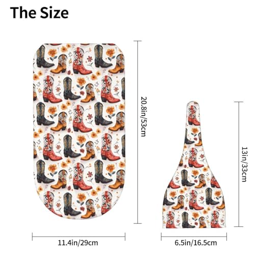 Image of Vintage Cowgirl Boot Newborn Swaddle Blankets Hat Sets Soft Baby Receiving Blanket Swaddle Sack for Baby Shower Infant Boy Girl Gift