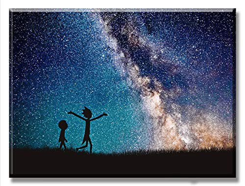 Rick the Morty Wall Art Canvas Prints Nebula Galaxy Posters Oil Painting...