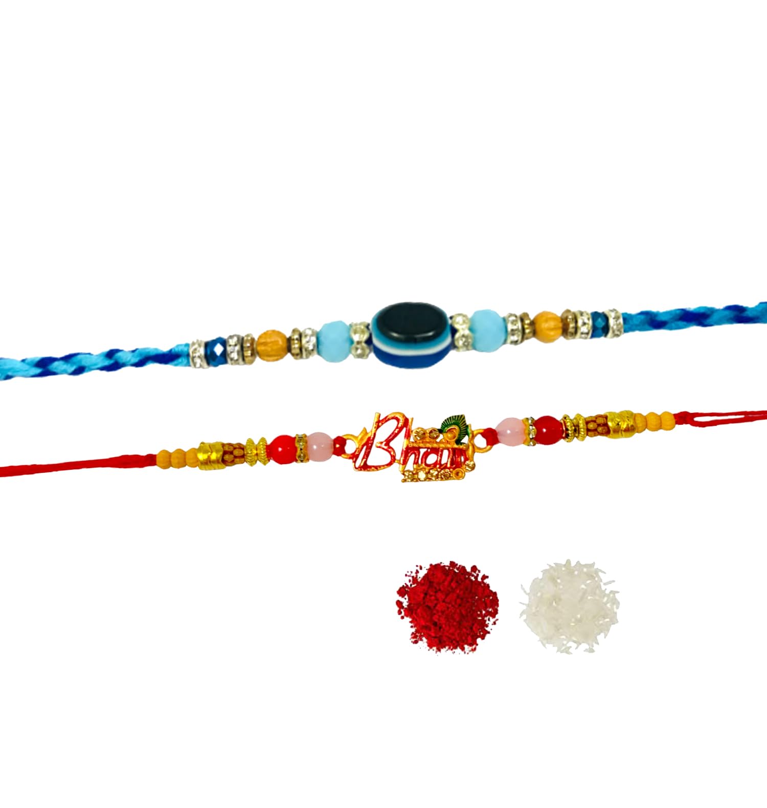 Evisha 2 Pcs Evil Eye And Rudraksh Rakhi For Brother|Rakhi For Kids |Rakhi For Sister|Rakhi Combo 63-66 |Rakhi Bracelet|Brother Rakhi Set|Rakhi Gift for Brother|Kids Rakhi (B098LNQJNY) Amazon Price History, Amazon Price Tracker