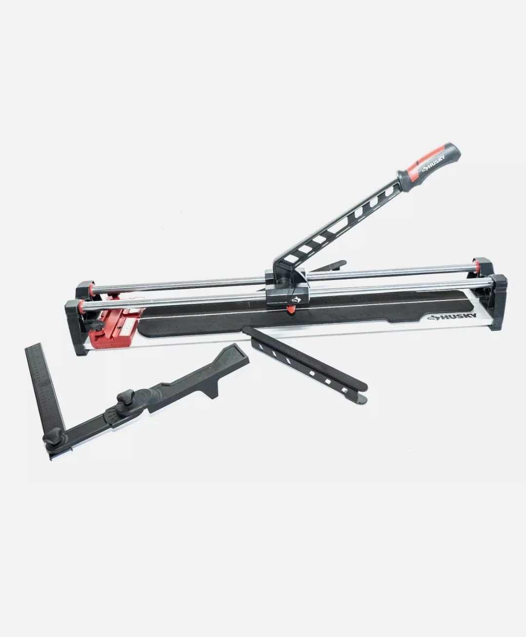 husky 28 in. tile cutter with tungsten carbide blade and adjustable gauge