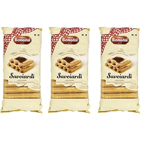Forno Bonomi: " Savoiardi" Ladyfingers (in British English Sponge Fingers) * 10.58 Ounce (300gr) Packages (Pack of 3) * [ Italian Import ] Cover