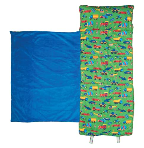 Image of Stephen Joseph, Toddler All Over Print Nap Mat with Soft Blanket and Removable Pillow for Boys & Girls, Kids Sleeping Bag for Elementary, Daycare, Preschool with Carry Handle