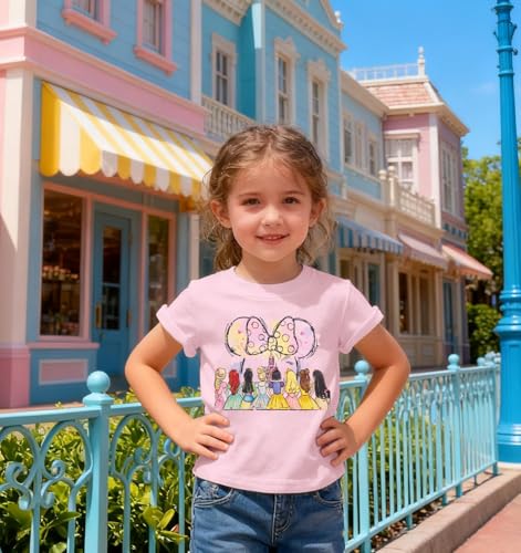 Image of Princess Shirts Toddler Girl Magic Kingdom Kid Shirt Girls Trip Tee Holiday Magical Castle Vacation Short Sleeve Tops