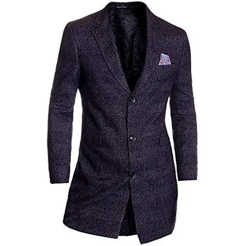 D&R Fashion Abrigo a Cuadros de Lana de Cachemira para Hombre Cover