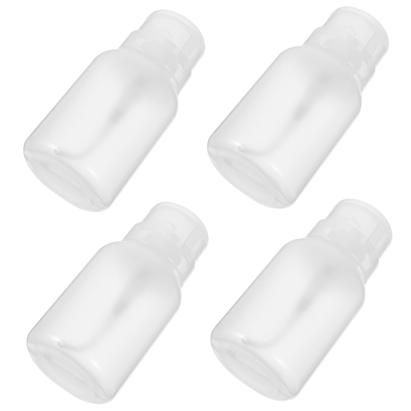 Gogogmee 4pc Refillable Liquid Pump Bottles Syrup Pump Dispenser Push-Down Bottle