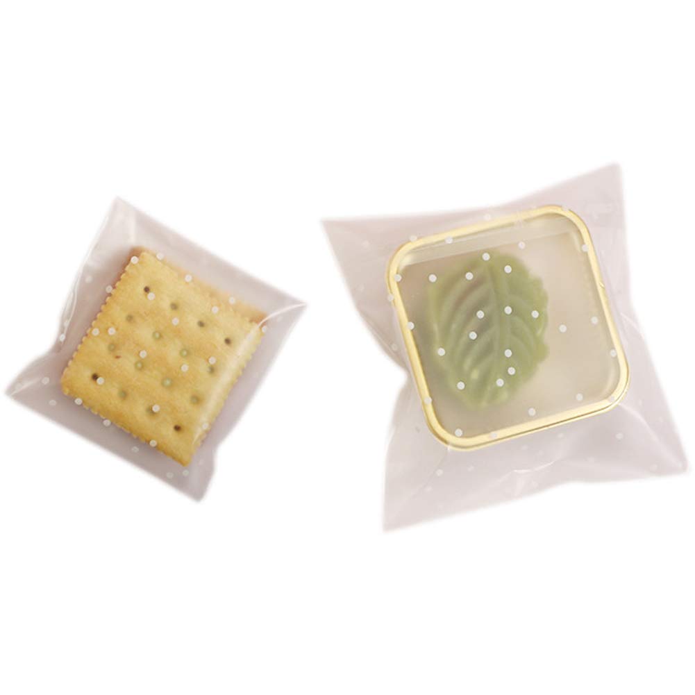 Bontannd Transparent 200Pcs (Small+Big) Plastic Cellophane Bags Polka Dot Gift Bag With Self Adhesive Celofan Bags For Party