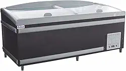 Ilha para Congelados RF-311-In - Inverter Preto 600 L Iluminação em LED Interior em Alumínio - Linha Suprema Frilux 220V