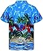 V.H.O. Funky Hawaiian Shirt, Shortsleeve, Parrot, Blue, L