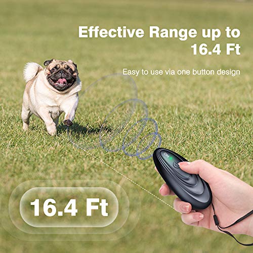Bubbacare Anti Bell Gerät Hunde, 16.4 Fuß Lange Reichweite Antibell Ultraschall Gerät, Tragbare Wiederaufladbares Antibell für Hunde, Hundetraining und Verhaltenskorrektur