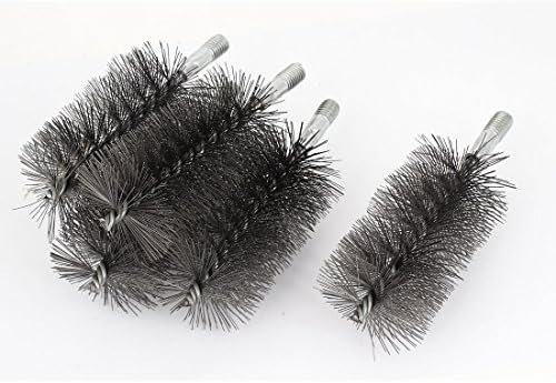 Aexit 12mm Thread Painting Supplies & Wall Treatments 60mm Dia Steel Wire Pipe Tube Cleaning Chimney Paint Rollers Brush 5pcs
