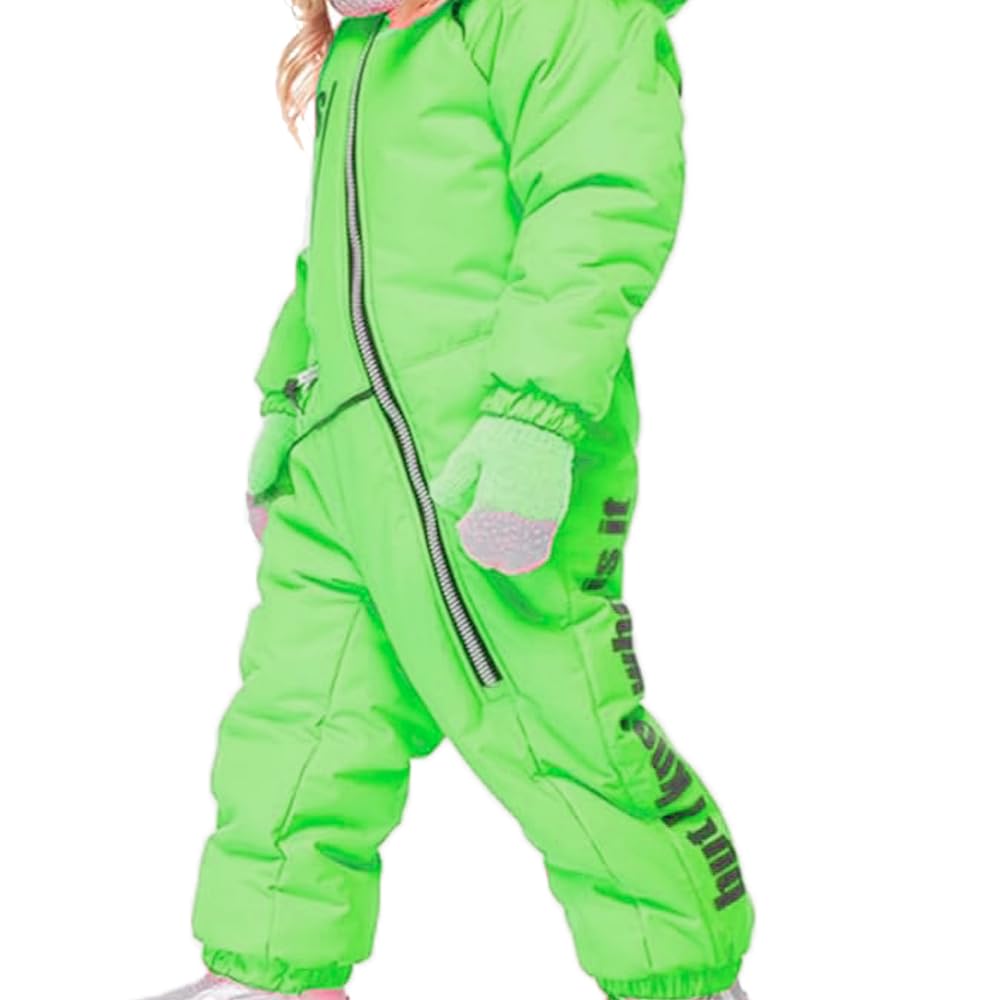 Tuta da Sci per Bambini con Cappuccio, Calda Tute da Neve Bambino e Ragazzi Impermeabile per Bambini, Giacca da Sci Invernale, Piumino per Sci Avventuroso all'aria Aperta,Campeggio