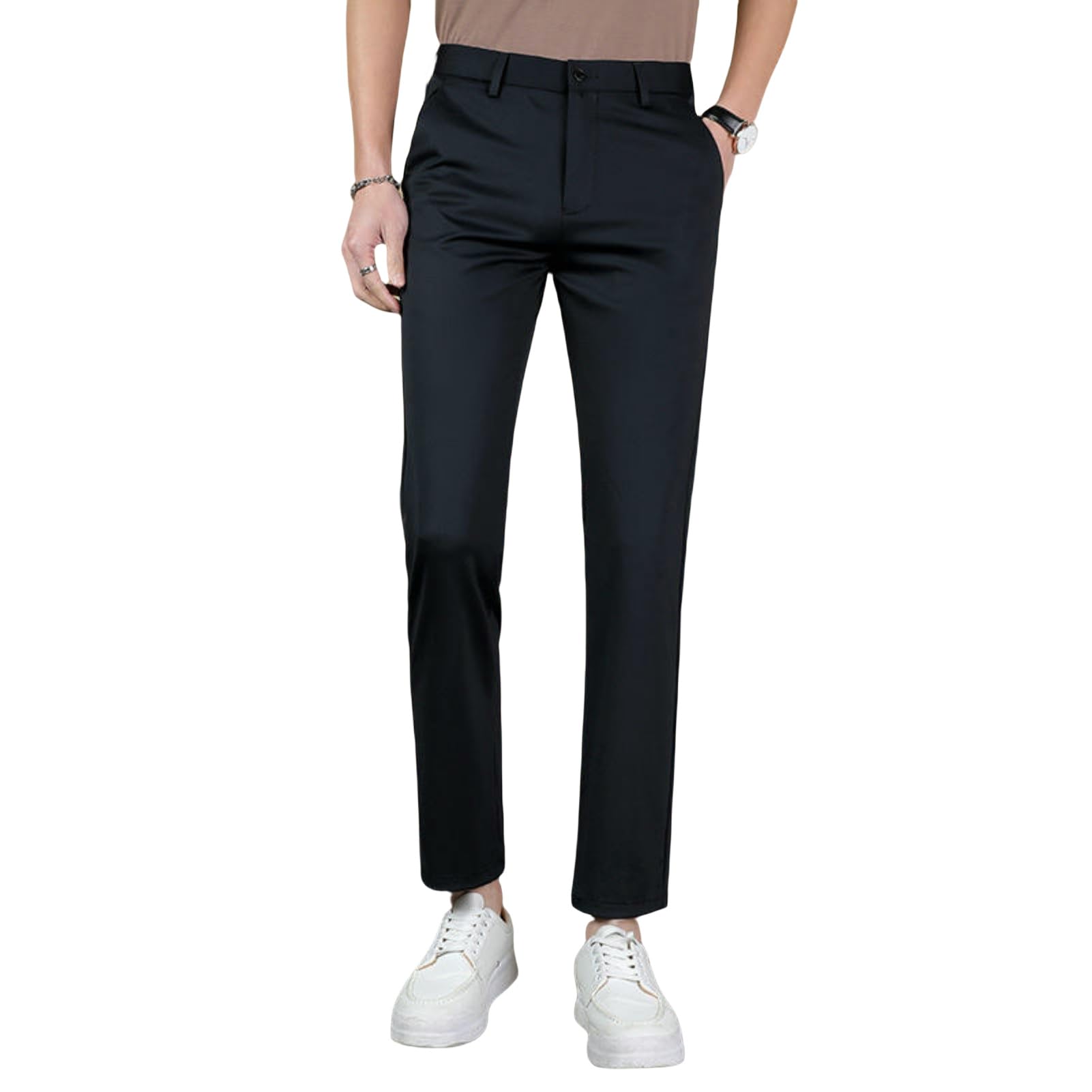 Pantaloni casual da uomo Primavera Estate Squisiti dritti traspiranti Slim