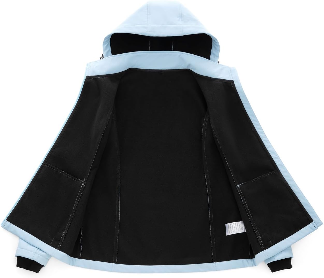 GGleaf Women's Softshell Jacket Light Insulated Windbreaker Hooded Windproof Coat for Outdoor Hiking - Image 4