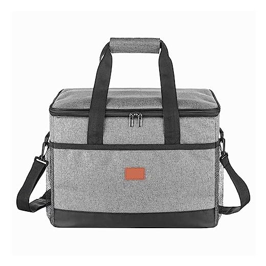 36L Bolsa Térmica Grande, Bolsa de Enfriamiento, Alimentos Bolsa Nevera Portatil, con Bandolera Ajustable, Alta Capacidad, para Picnics Familiares, Campamentos, Playas, Viajes en Automóvil y Trabajo