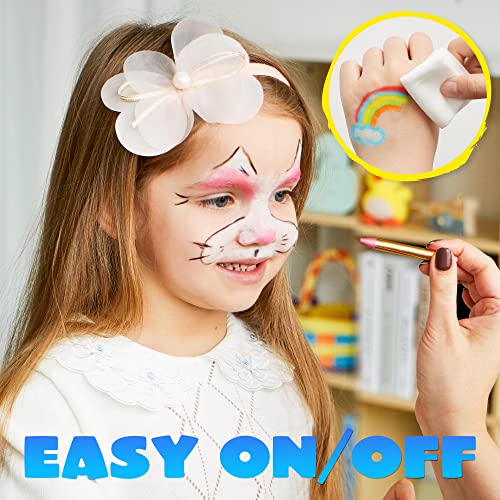 Image of JOYIN 24 Colors Face Paint Safe & Non-Toxic Face and Body Crayons (Large Size 3 inch) Ultimate Party Pack Including 6 Metallic Colors for Birthday Toy Makeup Party Suppiles, Gifts for Kids Girls Boys
