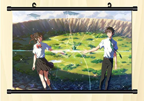 coskore タペストリー 君の名は 立花 瀧 たちばな たき 宮水 三葉 みやみず みつは 同人 装飾 壁掛け 部屋飾 りポスター 掛ける絵 巻物 軸物 アニメ おしゃれ 萌え (90cmX60cm)