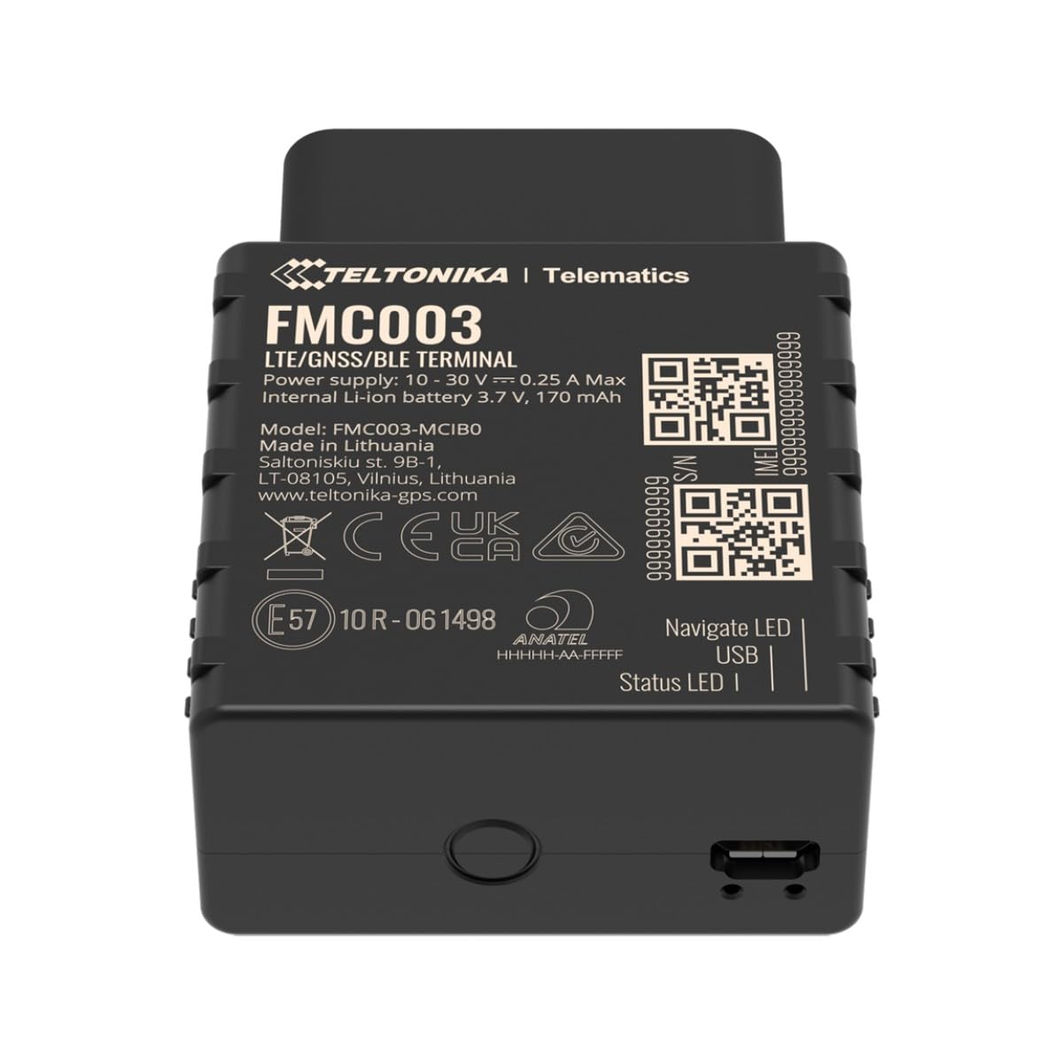 Tracker Plug & Play pour véhicules - Connexion OBD - Installation Rapide et Accessible - 4G. 2G et BLE pour TK-Eye - Micro-SIM - Lecture des paramètr
