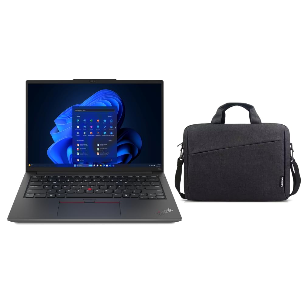Lenovo ThinkPad E14 G6 Business Laptop 14” WUXGA, Intel Ultra 7-155H 16C with AI, 16GB DDR5 RAM, 1TB SSD, Backlit KB, Fingerprint, Win11 Pro, Black + Lenovo 15.6" Laptop Bag