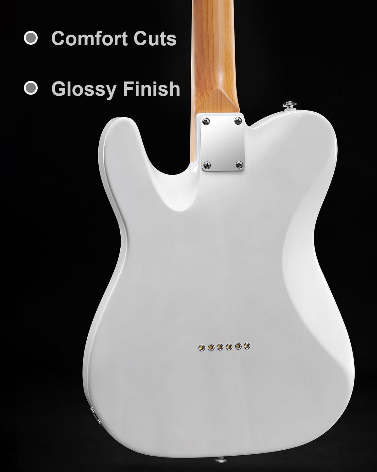 Amazon.com: M MUSI Virgo Classic Electric Guitar, Roasted Maple