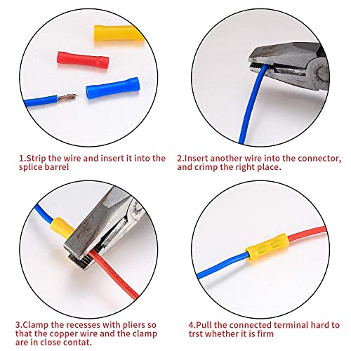 Qoosikicc 100001 150 Pcs Electrical Butt Connectors Kit, Butt Splice Crimp Wire Connectors thumb #4