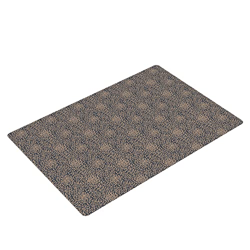 Shape28 Bathroom Toilet Mat 20x16 Inches Microfiber None Slip Color Cappuccino Design 2D