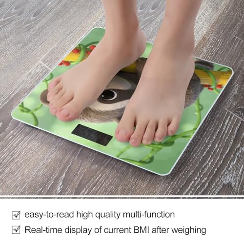 Báscula digital de baño con pantalla LCD y cinta métrica miniatura 5