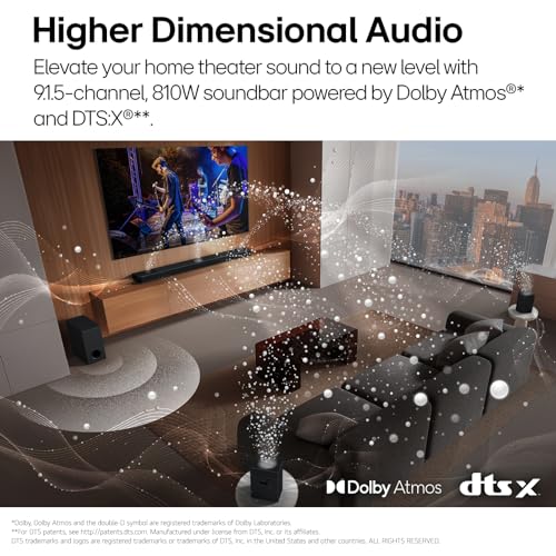 Image of LG S95TR 9.1.5 ch. Soundbar with Wireless Dolby Atmos, Rear Surround Speakers Included, Triple Up-Firing Channels, Wow Orchestra, WOWCAST Built-in (S95TR, 2024)