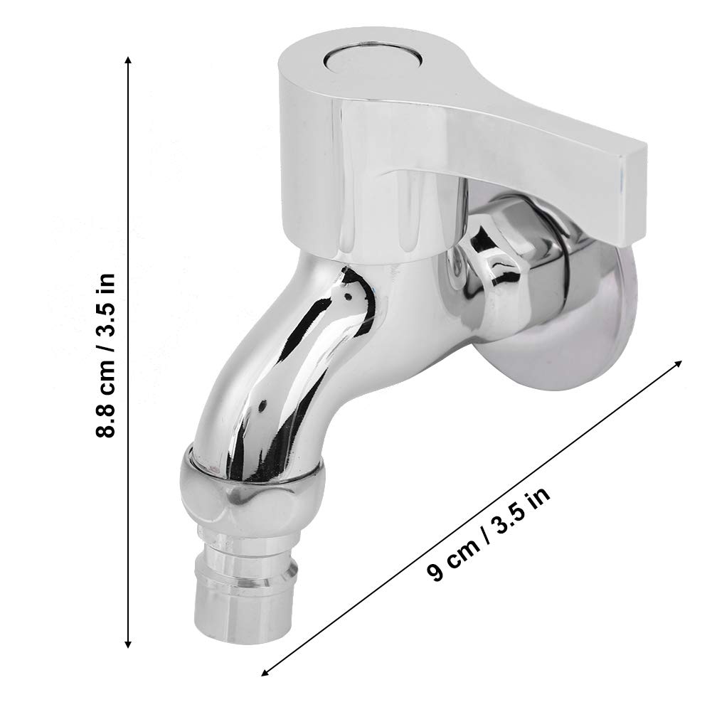 Washing hine Wall Mounted Water Faucet Single Cold Tap Copper Water Faucet G1 2 Bathroom Basin Kitchen Sink — view 2