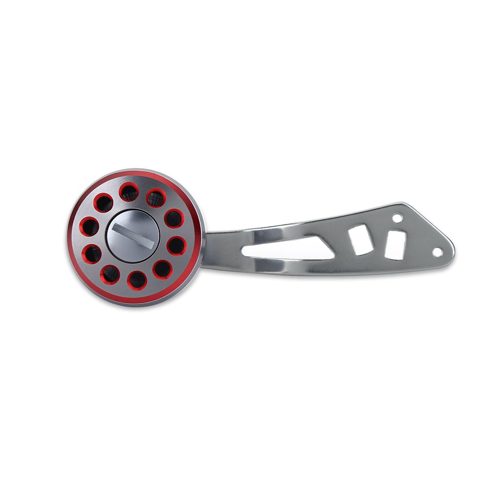 Manopola di ricambio per mulinello in metallo resistente, maniglia per mulinello da pesca, parte per Abu Round Baitcast (rosso) manopole di alimentazione Abu Garcia Power manopola per baitcaster