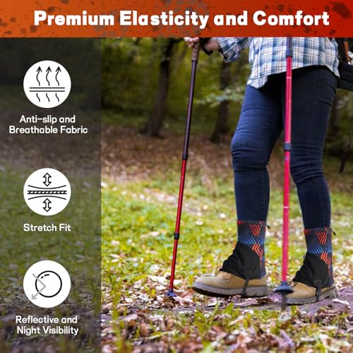 Gaiters-for-Hiking-Running-Shoe-Gaiters-Trail-Running-Gaiters-Sandproof-Waterproof-Hiking-Gaiters-Ankle-Gaiters-for-Hiking-Snow-Trail-Running-Hunting-Skiing-Mountain-Climbing