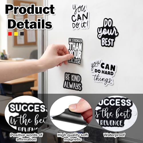 Set de 12 Imánes Decorativos Rectangulares Negro y Blanco miniatura 4
