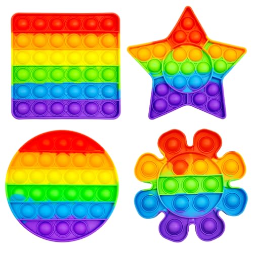 Cuackamily 4 Pezzi Pop Bubble Fidget It Toy Set, Push And Pop Bubble Sensory...
