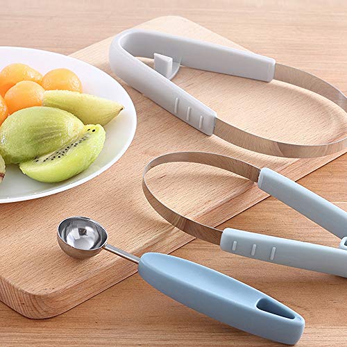 4-in-1 Stainless Steel Melon Baller & Carving Knife & Fruit Scoop Set for Fruit Slicer Dig Pulp Separator and Carve