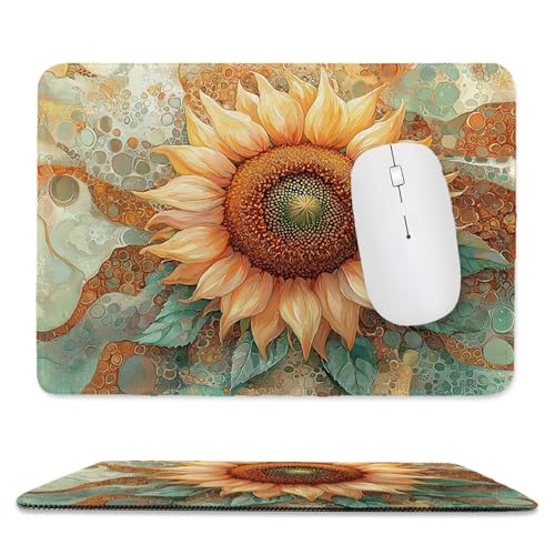 Alfombrilla Ratón Girasol Alfombrilla Escritorio 400 x 300 mm Mejora la Precisión y la Velocidad con Base de Goma Antideslizante y Bordes Cosidos Duradera y Cómoda para Oficina, Estudio, Juegos j-843