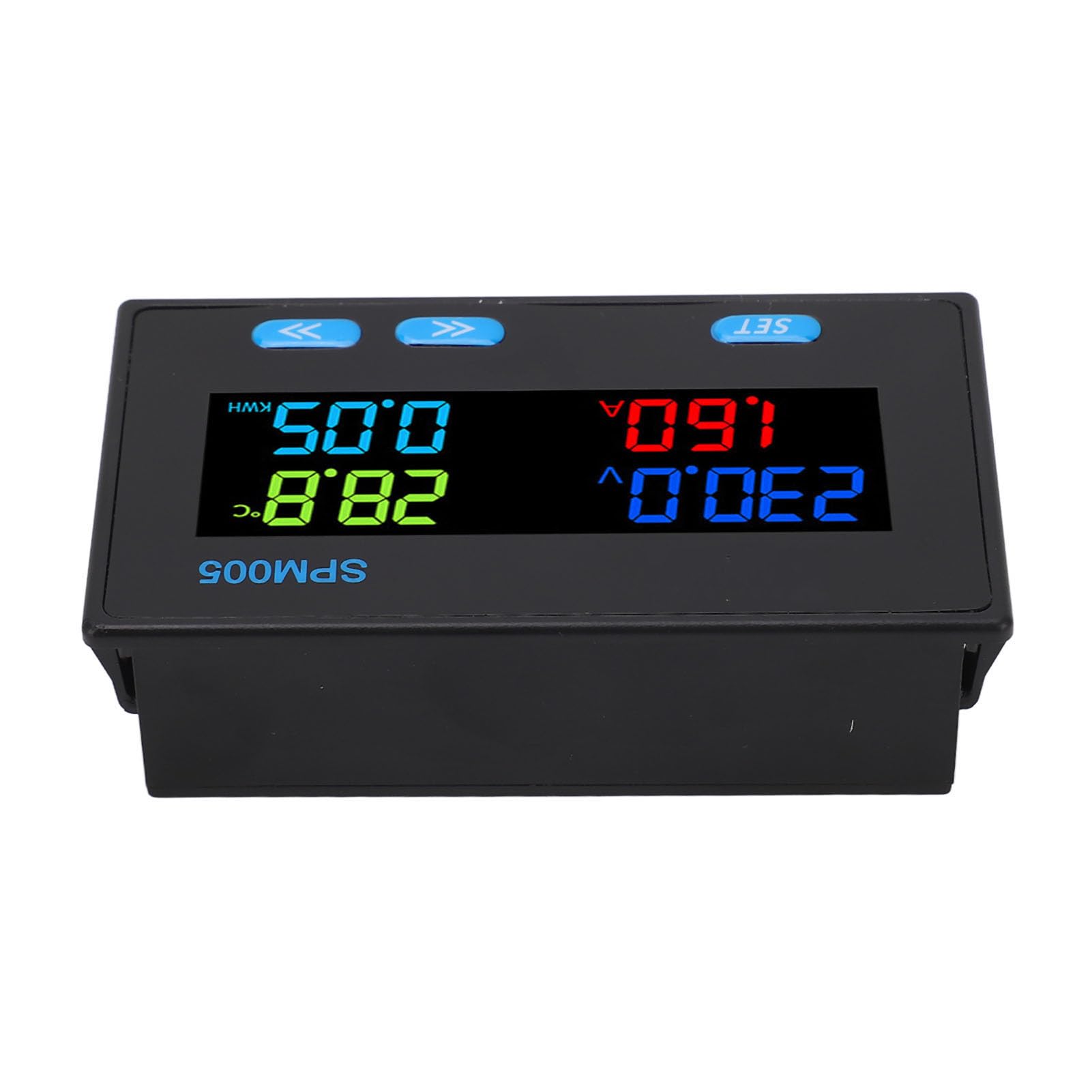 Digital Voltmeter Ammeter Panel, LCD Display AC60-300V AC Power Meter Quick Response Wide Range for Batteries (200A)