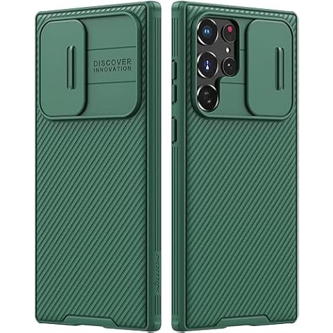 Gorilla Cases Camera Slide Samsung Galaxy 22 Ultra Heavy Duty Military Phone Cover Green Cover