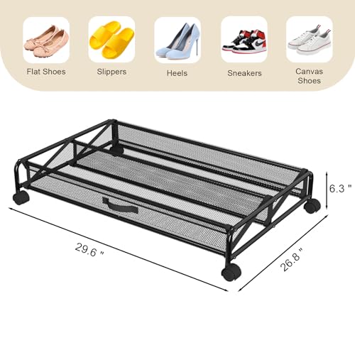 Kosiwu Under Bed Shoe Storage With Wheels thumb #6