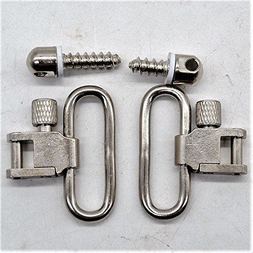 TRIROCK Sling Swivel Nickel Plated 1.25 Inch Silver with Quick Release Sling Mounting Kit Stud Screws