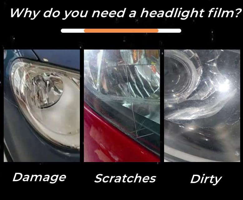 Pellicola Nero Per Fari Auto 300x30cm - Vinile Adesivo Oscurante Per Fari, Fanali E Antinebbia, Con Raschietto E Coltello - Foto 3