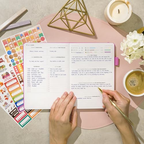 Clever Fox Self-Care Journal – Daily Reflection Notebook – Mental Health & Personal Development Planner, Meditation & Mood Log, A5 (Violet Blossom) - Image 5