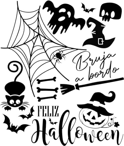 SIMBOLIKS Adhesivo Halloween, Vinilo decorativo, Adhesivo Wicca, Witch, Hechizos, Pegatinas Impermeables para Coche, Moto,Ordenador, Ventana, Fácil colocación | Ya disponible en tu tienda friki favorita! En mundofriki.es!