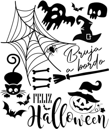 SIMBOLIKS Adhesivo Halloween, Vinilo decorativo, Adhesivo Wicca,