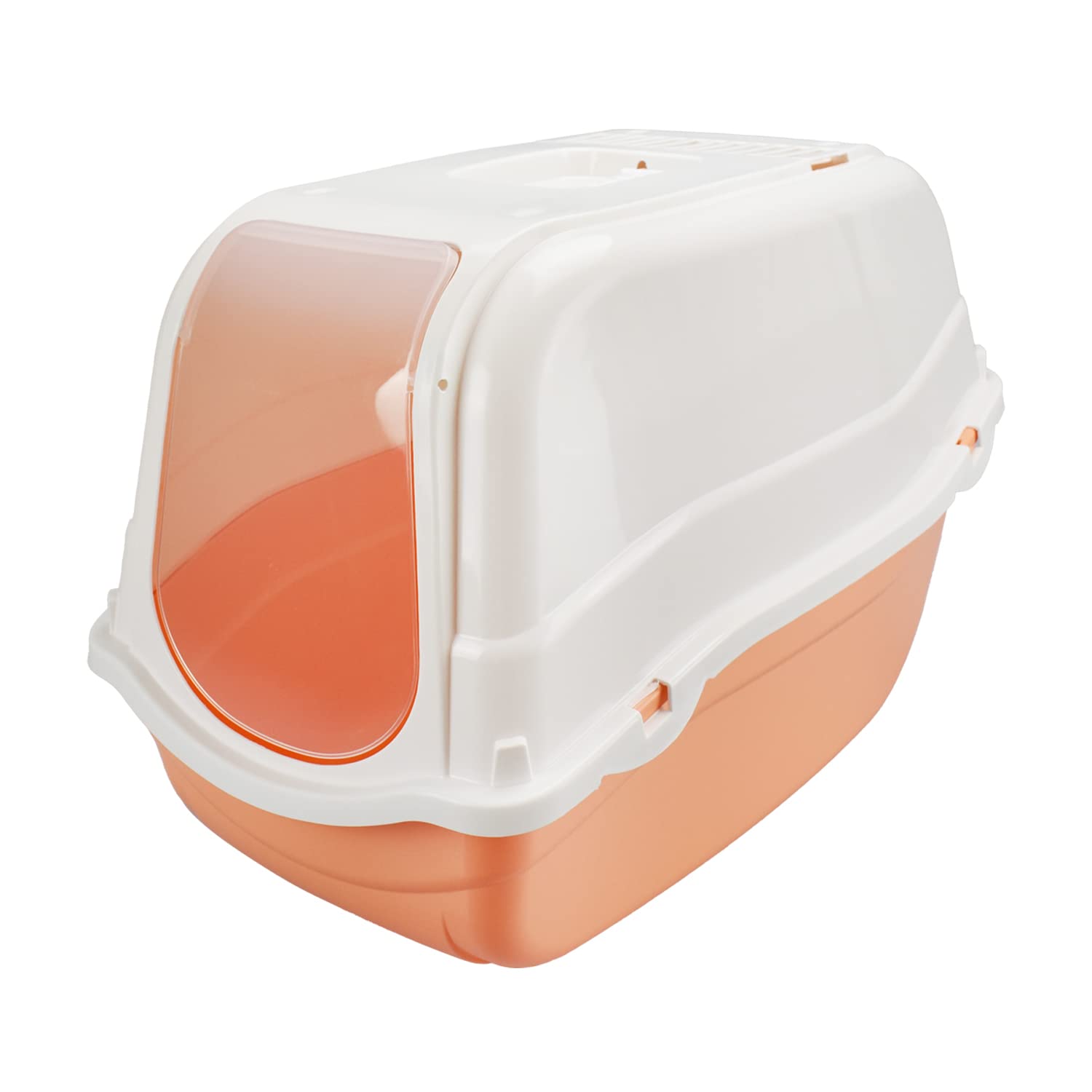 Lettiera Chiusa Per Gatti Flamingo - Con Filtro Carbone, Porta A Battente, 56x39cm, Facile Da Pulire - Foto 8